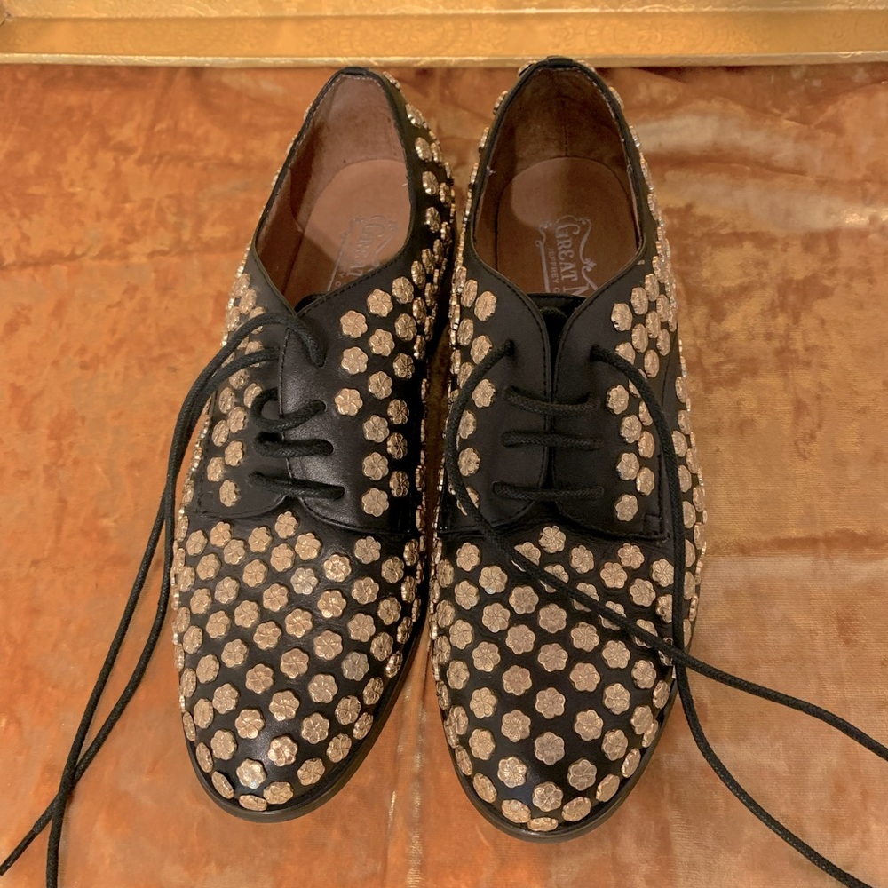 Jeffrey Campbell Oxford shoe - gold - great moments